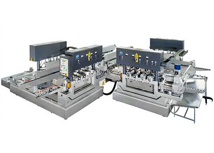 Станок для двусторонней обработки кромки стекла с закругленным краем (PE) Bottero Gemini