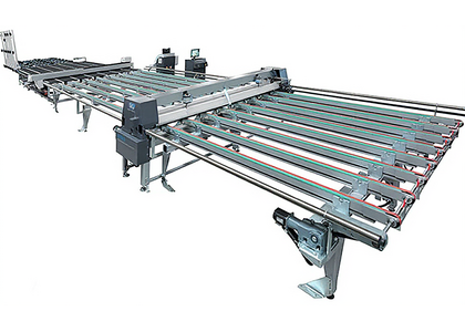 Система автоматического разлома стекла - станок Bottero 07EX с воздушной подушкой