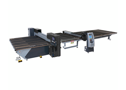 Полуавтоматический вариант линии раскроя триплекса - станок Bottero 520 LAMe + 353 BCS