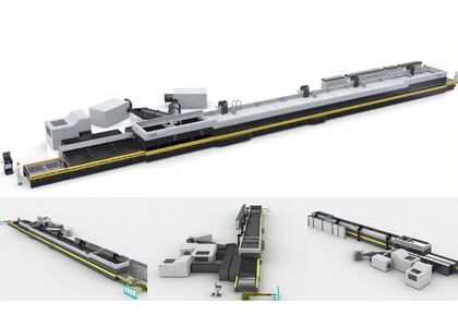 Печь для закалки гнутого стекла тунельного типа непрерывного моллирования LandGlass LD-BL AirStream