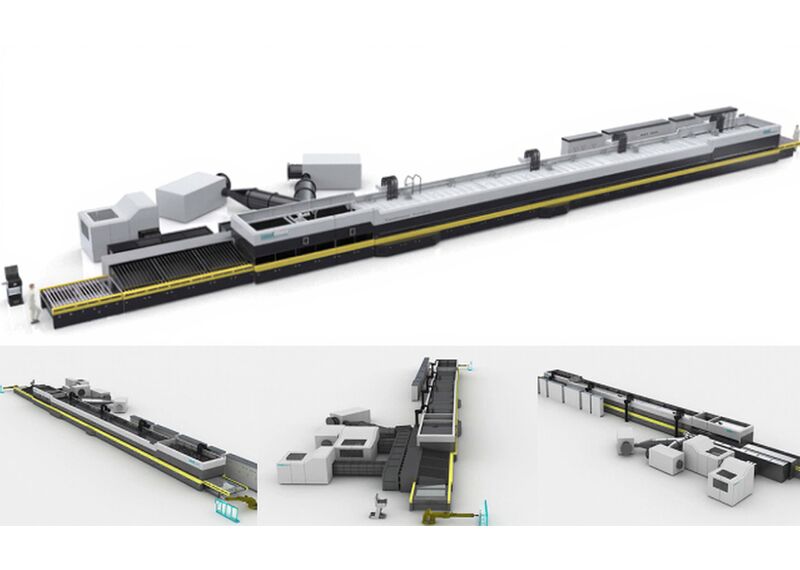 Конвекционная печь для закалки гнутого стекла с двумя секциями нагрева LandGlass LD-BL JetConvection