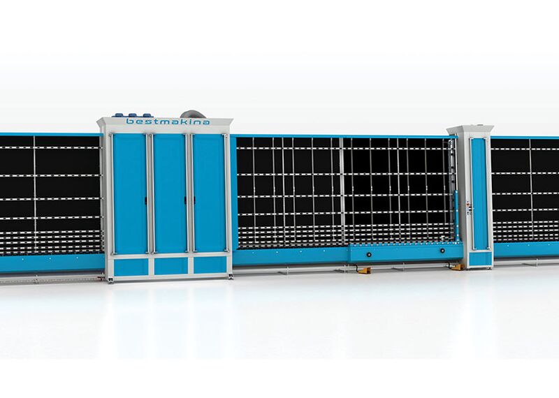 Линия для мойки и сушки стекла с роликовым прессом Best Makina BWR